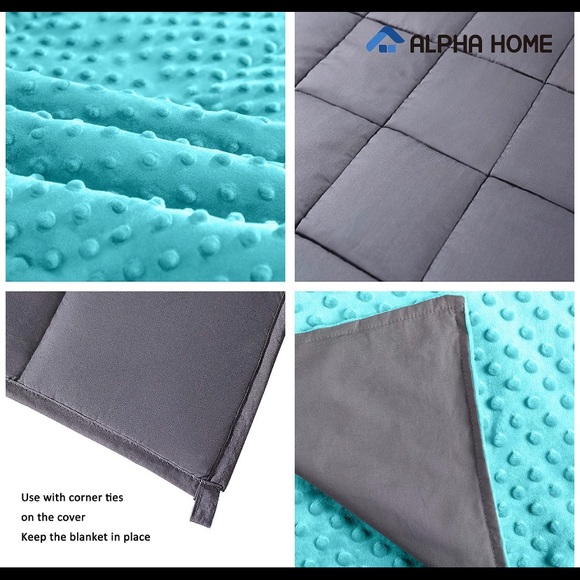 alpha home Bedding 5 Pound Twin Size Weighted Blanket W Duvet Cover